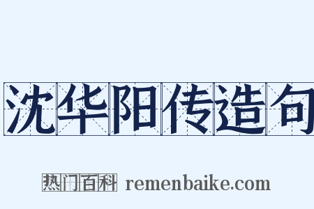 沈华阳传造句是什么意思的图片